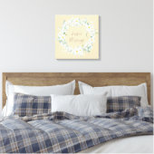 Eigen bericht: White Floral Easter Wreate Canvas Afdruk (Insitu (Slaapkamer))