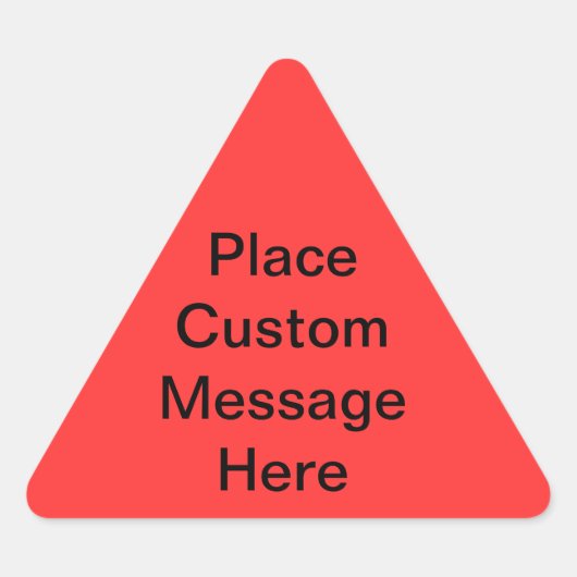 Eigen berichtwaarschuwingslabel sticker (Voorkant)