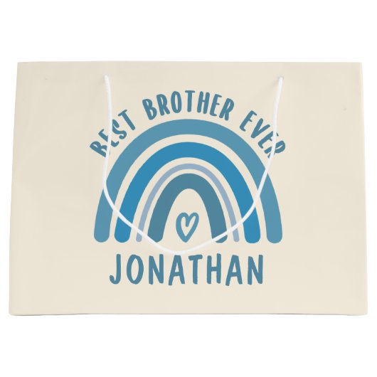 Eigen, beste broerzenknopjes voor regenboogbreder groot cadeauzakje (Voorkant)