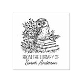 Eigen bibliotheekuil rubberstempel (Afrduk)