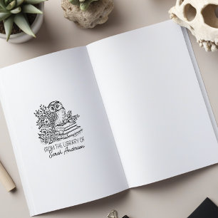 Eigen bibliotheekuil rubberstempel