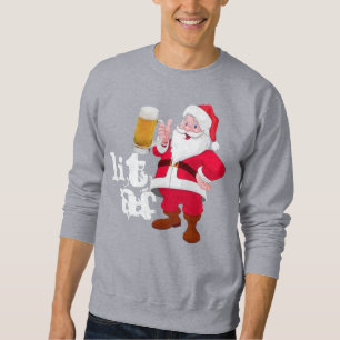 Eigen bier houdt van Santa LIT Funny Kerstmis AF Trui