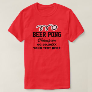 Eigen bierpongkampioen drink spel op shirt