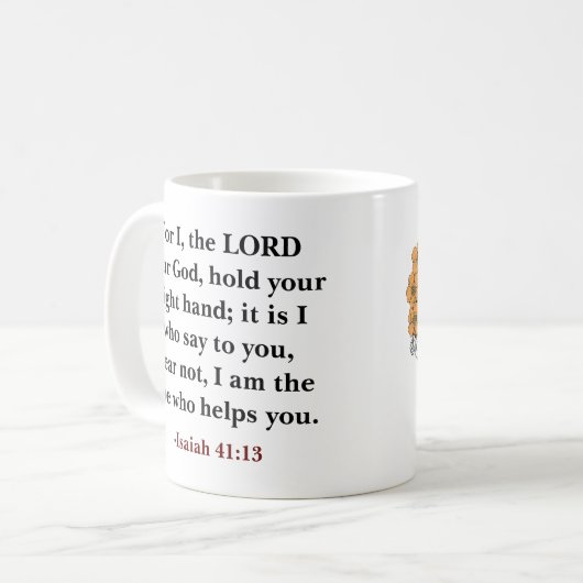 Eigen Bijbelversum De Heer Uw God Koffiemok (Voorkant links)