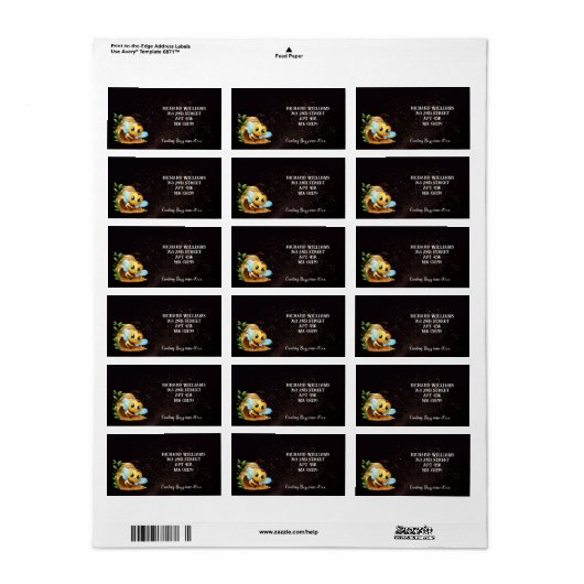 Eigen bijenimker Honingbijen Creëer Buzz-adres Etiket (Full Sheet)