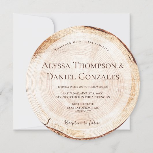 Eigen bijtende bruiloft met korrelgaas kaart (Voorkant)