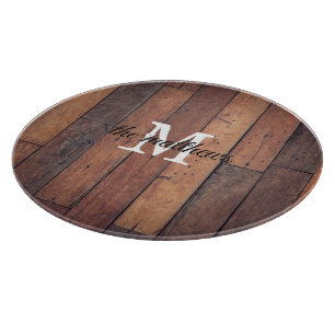 Eigen bijtende houten eikenmonogrammen snijplank