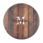 Eigen bijtende houten eikenmonogrammen snijplank (Voorkant)