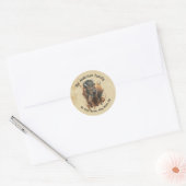 Eigen bizon Buffalo Natuur in het wild Ronde Sticker (Envelop)