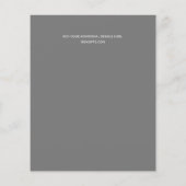 Eigen blauwe bloemige bedrijfsstationery voor even flyer (Achterkant)