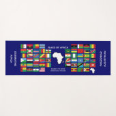 Eigen blauwe CELEBRATING-FLAGS VAN AFRIKA Yogamat (Voorkant (horizontaal))