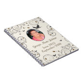 Eigen bloemen en zirls Memorial Guestbook Notitieboek (Rechterzijde)