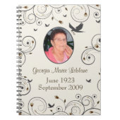 Eigen bloemen en zirls Memorial Guestbook Notitieboek (Voorkant)