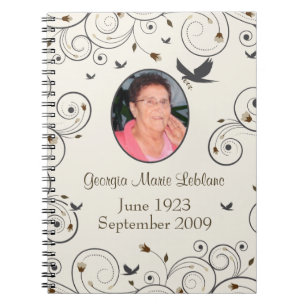 Eigen bloemen en zirls Memorial Guestbook Notitieboek