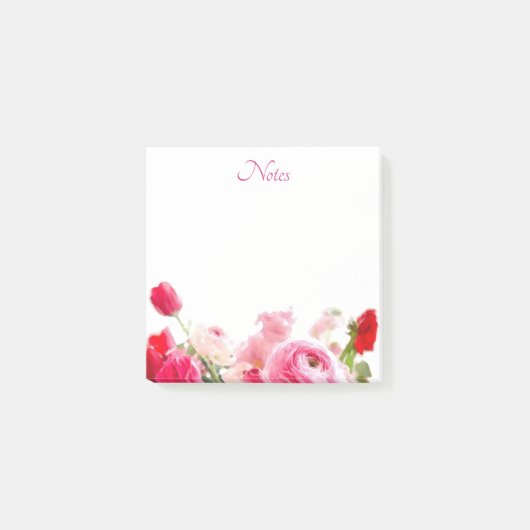Eigen bloemen Sjabloon Rozen bloemen voor Waterver Post-it® Notes (Voorkant)