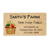 Eigen Boerderij Etiket verse producten (Voorkant)