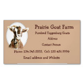 Eigen Boerderij van geiten Magnetisch Visitekaartje (Voorkant)
