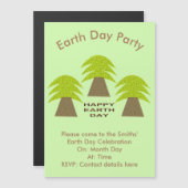 Eigen bomen op de Aarde Magnetische Uitnodiging (Voorkant / Achterkant)