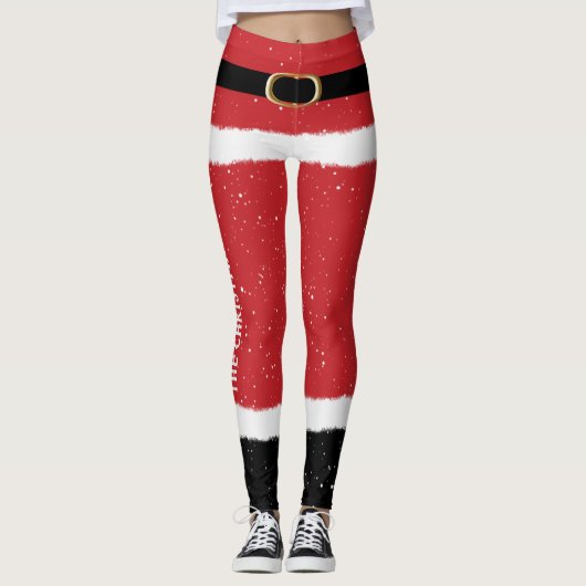Eigen boodschap voor kerstmis leggings (Voorkant)
