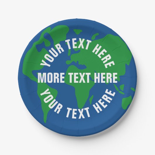 Eigen borden voor het dineren van planetaire artik papieren bordje (Voorkant)