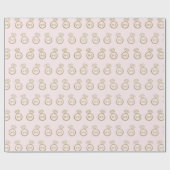 Eigen bride en Groom Initiaal, weduwenkast Cadeaupapier (Vlak)