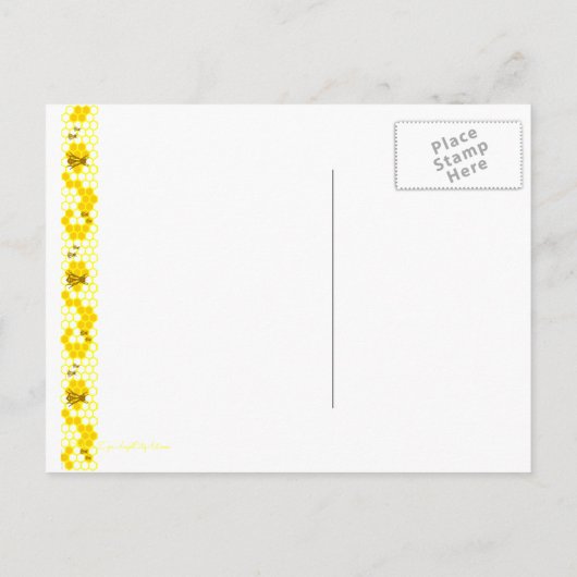 Eigen Briefkaart honingbijen (Achterkant)
