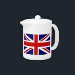 Eigen Britse UNION JACK vlag theepotten<br><div class="desc">Aangepaste Britse UNION JACK vlag theepotten.
Engels pride design. Personaliseer met naam of grappig citaat.
Verenigd Koninkrijk GB Groot-Brittannië Engeland.</div>