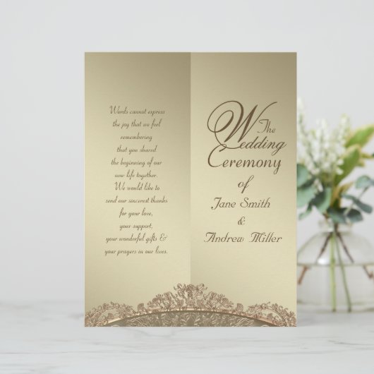 Eigen brochure voor damesgoud - Weddenprogramma's (Staand voorkant)