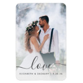 Eigen bruiloft Foto's grijs script Magneet (Verticaal)
