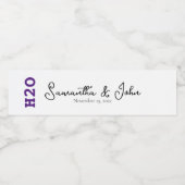 Eigen bruiloft Gastwaterfles Waterfles Etiket (Enkel label)