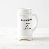 Eigen bruiloft Groomsman Beer Stein Bierpul (Voorkant rechts)