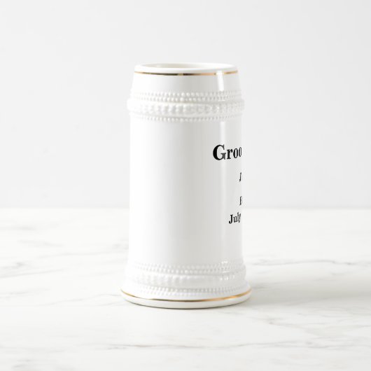 Eigen bruiloft Groomsman Beer Stein Bierpul (Center)