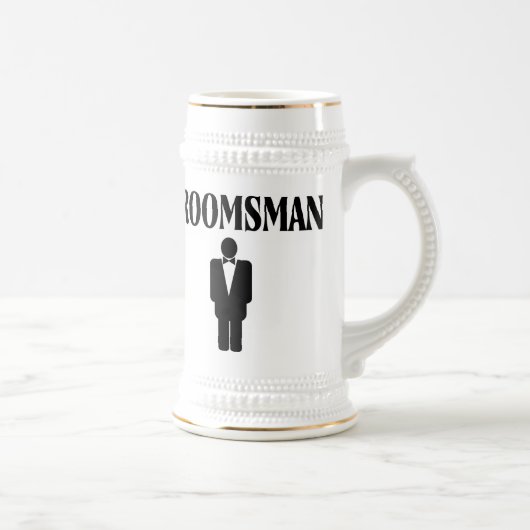 Eigen bruiloft Groomsman Beer Stein Bierpul (Rechts)