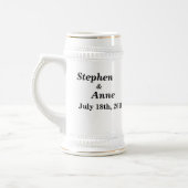 Eigen bruiloft Groomsman Beer Stein Bierpul (Links)
