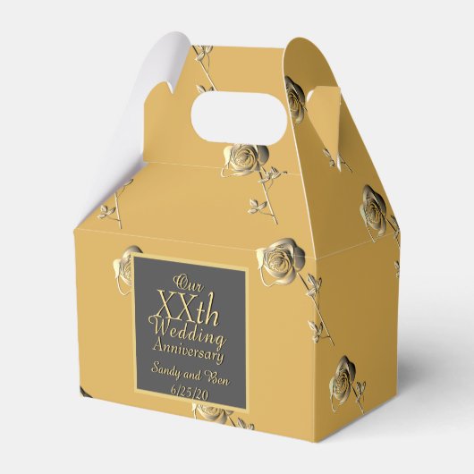 Eigen bruiloft Jubileum Ochre & Roos Donkerlabel Bedankdoosjes (Achterkant)