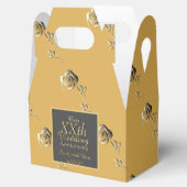 Eigen bruiloft Jubileum Ochre & Roos Donkerlabel Bedankdoosjes (Geopend)