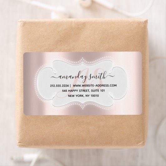 Eigen bruiloft RSVP Bridal Sweet 16th Roos Gold Etiket (Insitu)