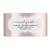 Eigen bruiloft RSVP Bridal Sweet 16th Roos Gold Etiket (Voorkant)