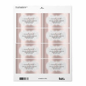 Eigen bruiloft RSVP Bridal Sweet 16th Roos Gold Etiket (Full Sheet)