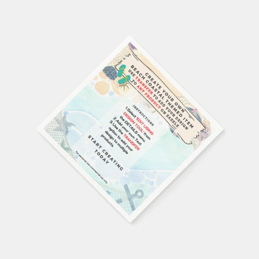 Eigen buikkust Nautical Partyware ontwerpen Servet (Hoek)