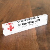 Eigen bureau naam bord voor huisarts MD Naambordje (Zijkant)