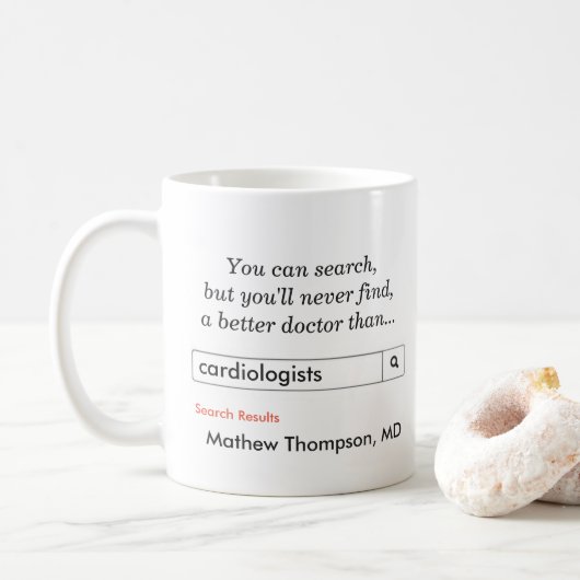 Eigen cadeau voor cardiologen koffiemok (Met donut)