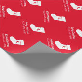 Eigen cadeau voor kerstcadeautjes voor monogram ke cadeaupapier (Hoek)