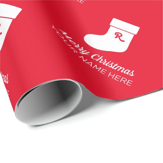 Eigen cadeau voor kerstcadeautjes voor monogram ke cadeaupapier (Rol Hoek)