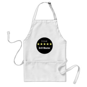 Eigen cadeau voor vijf sterren papa chef BBQ bakke Standaard Schort