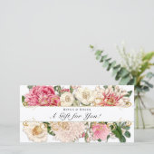 Eigen cadeaubon Gold White -  Floral (Staand voorkant)