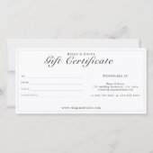 Eigen cadeaubon Gold White -  Floral (Achterkant)