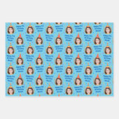 Eigen cadeaubon op feestdag Pet blauw Inpakpapier Vel (Voorkant 2)