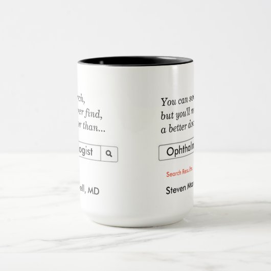 Eigen cadeautje voor oogheelkundige apotheker mok (Midden)