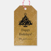 Eigen cadeautjes voor kerstboomglitter label met k cadeaulabel (Achterkant)